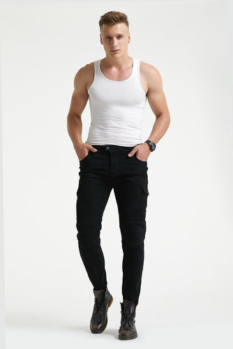 VOLERO Men's and Women's Motorcycle Jeans, Military Green Work Pants, Anti-Fall Riding Pants, Leather Jacket Pants 06