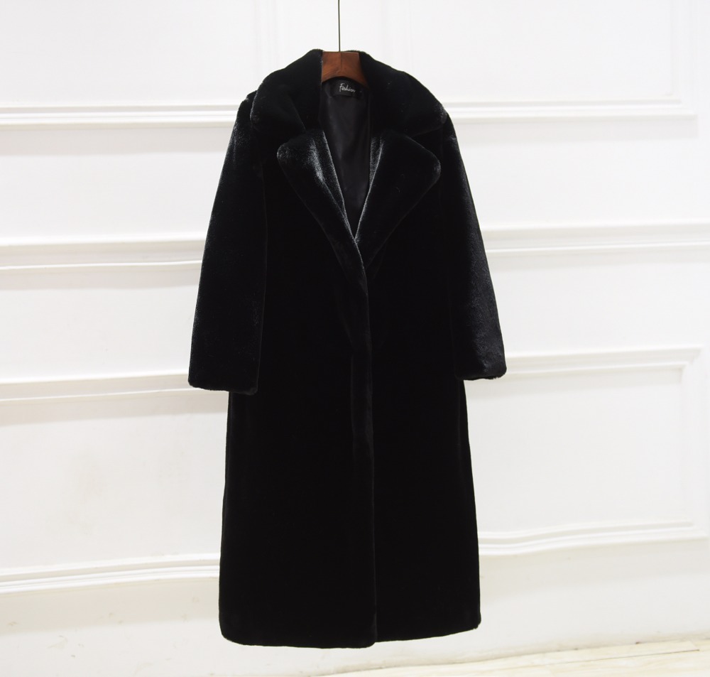 Damenbekleidung neue Herbst- und Wintergröße im koreanischen Stil mit verdicktem Rex-Kaninchenfell und langem Pelzmantel für Frauen_voghion.com