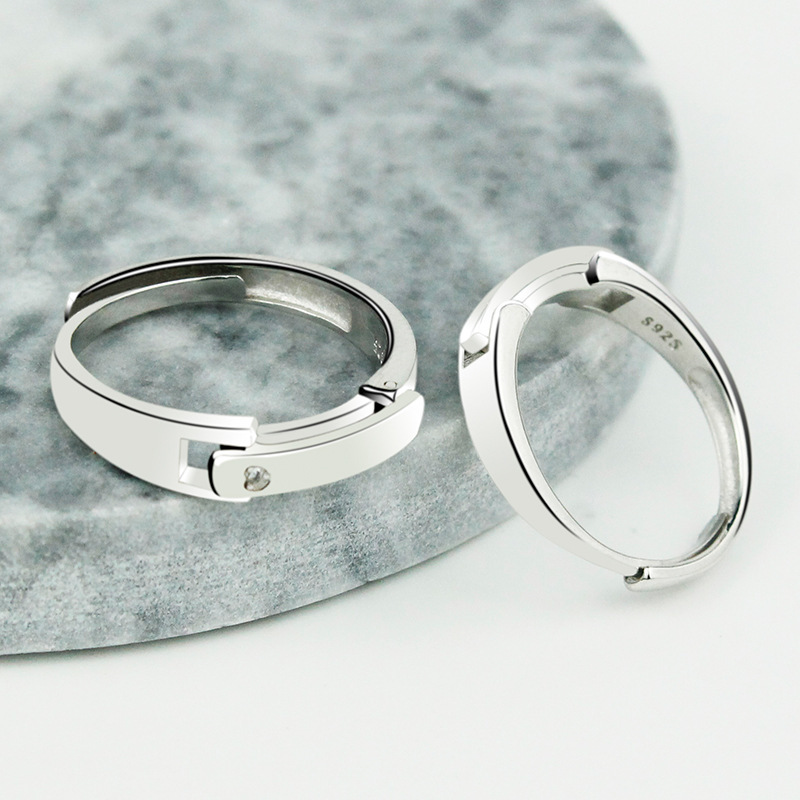 Trendy Influencer-Style Rings for Men and Women, Fashionable Adjustable Snap-On Couple Rings, Valentine's Day Gift Rings