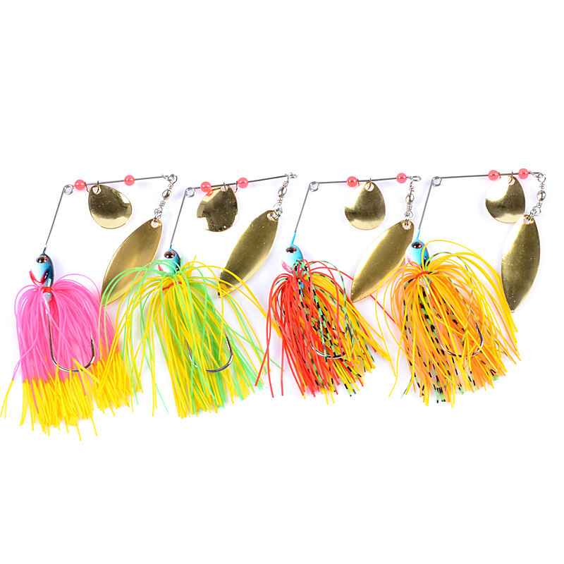 Cross-border Luya cebo falso 15,6g compuesto lentejuelas barba pescado negro cebo biónico fábrica al por mayor