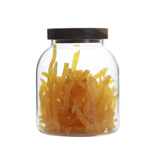 Glass bottle sealed jar with lid large household small green tangerine Chinese medicinal materials dried fruit tangerine peel tea jar storage jar