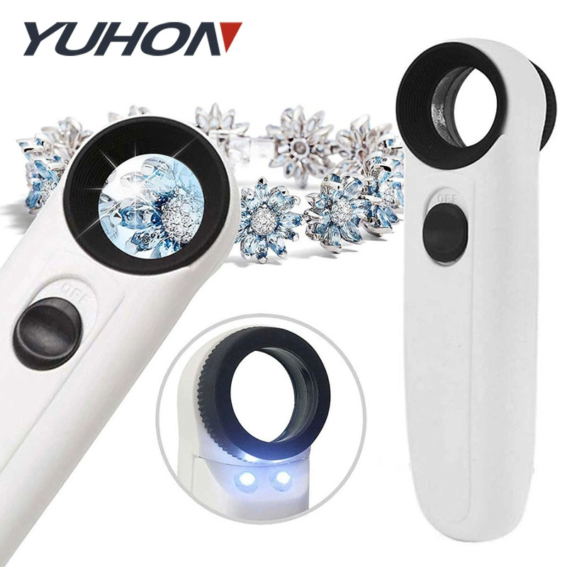 40 раз портативный идентификационный восклицательный знак ювелирное зеркало HD признательность увеличительное стекло 6B-1B HD объектив из плексигласа