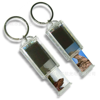 Солнечная мигающая брелок с ЖК-дисплеем, акриловый брелок для самостоятельного изготовления