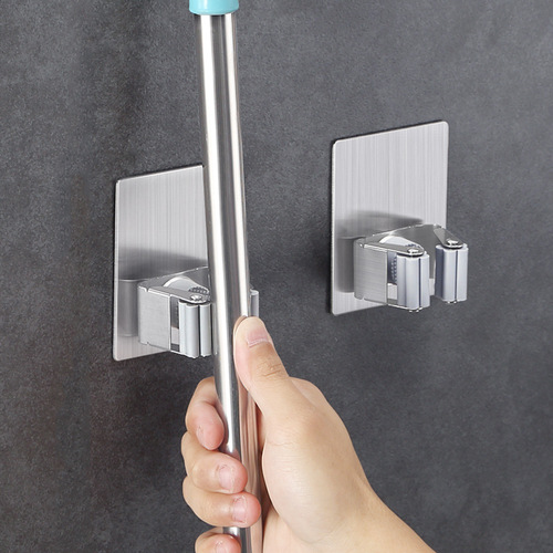 Dimension 304 stainless steel broom holder, nail-free broom and umbrella storage hook, balcony broom clip