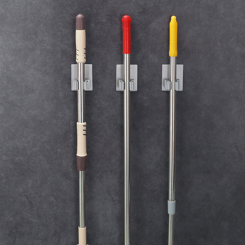 Dimension 304 stainless steel broom holder, nail-free broom and umbrella storage hook, balcony broom clip