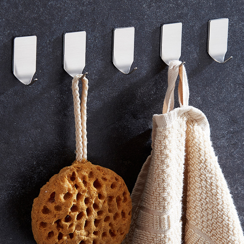 Amazon cross-border 8 304 stainless steel sticky hook key hook small hook behind the kitchen door