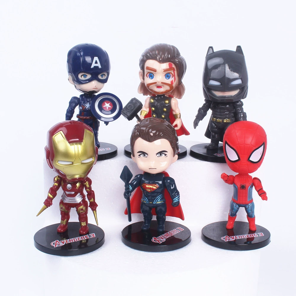 The Avengers, plastic heroes, set, doll, 6 pieces