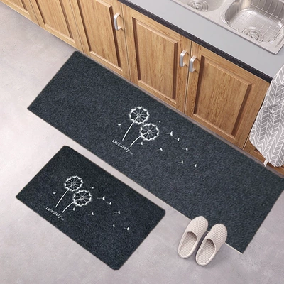 Kitchen Floor Mats, Bathroom Floor Mats, Entrance Door Mats, Non-Slip Mats, Home Entrance Living Room Carpets, Can Be Shipped in One Piece (Avtomobil döşəmə paspasları) - printed-gray-dandelion-white-406040120