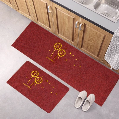 Can Be Shipped in One Piece — Avtomobil döşəmə paspasları - printed-wine-red-dandelion-yellow-406040120