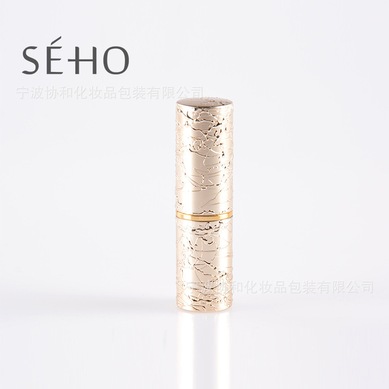 包材批发 新款拉丝金材质圆管DIY手工自制口红管空管包材 12.1mm