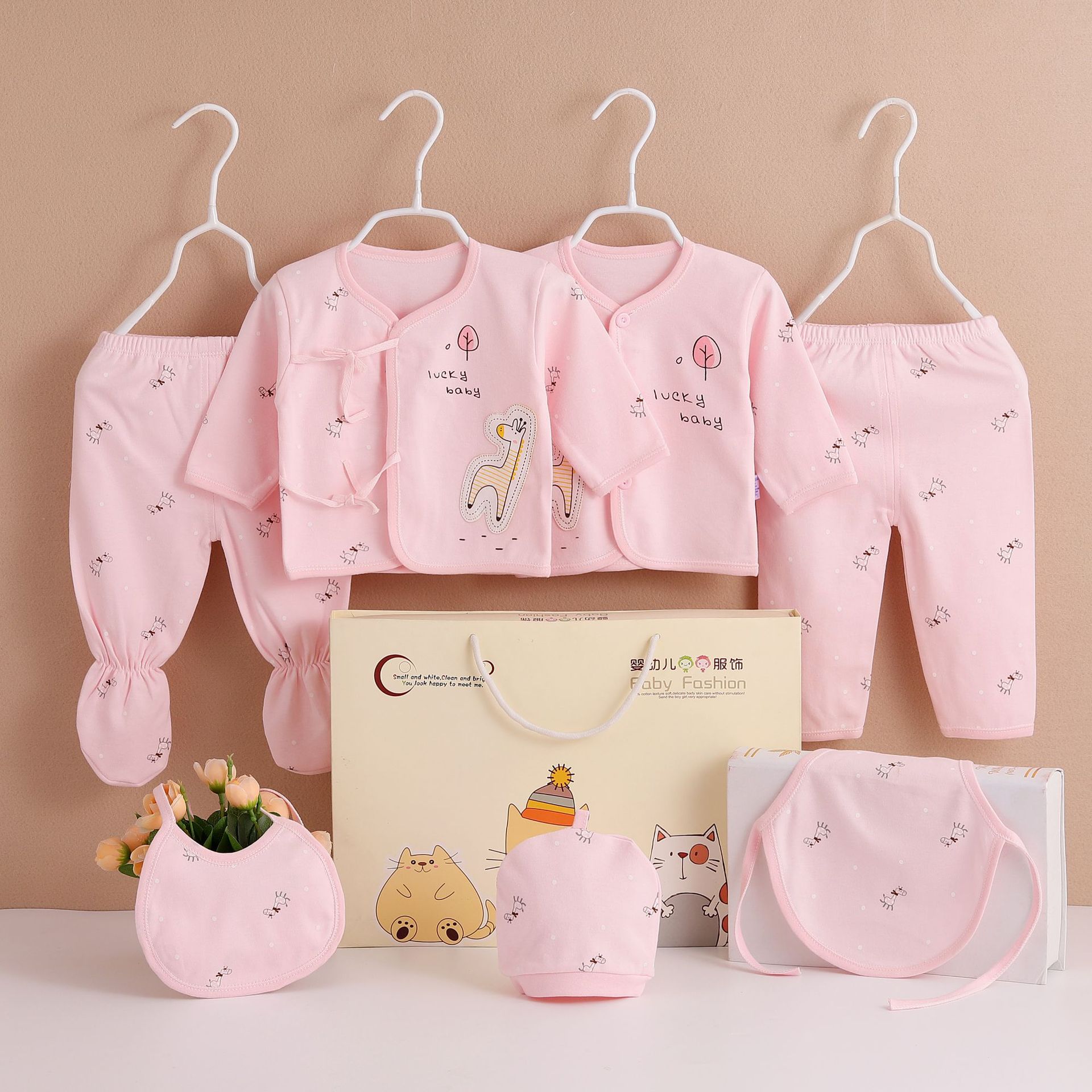 Conjunto de ropa para niños, ropa interior de algodón de manga larga para recién nacidos, productos para bebés al por mayor, estilo cálido para las cuatro estaciones.