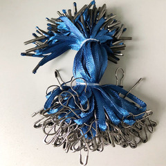 High-end black and white tag rope, beige satin ribbon, gourd pin buckle, trademark thread, ribbon lanyard, 1000 pieces of hanging beads