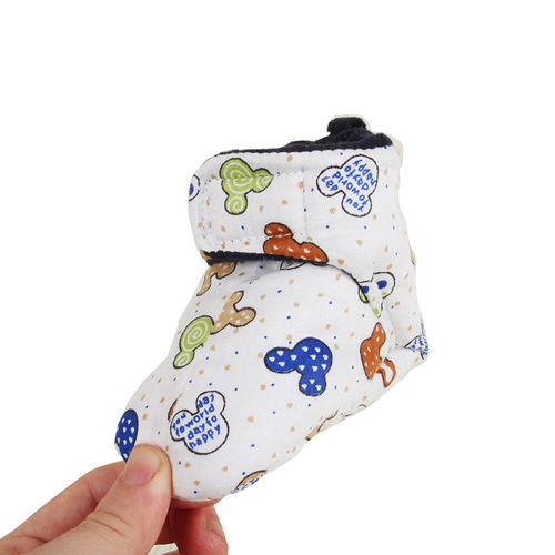 Baby Winter Cotton Shoes Soft Sole Foot-Fitting Learning Shoes Toddler Cotton Shoes Cold-Proof Warm-Keeping Infant Shoes One-Time Shipping