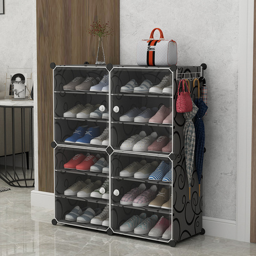 Simple shoe cabinet modern multi-layer simple shoe rack household multi-functional dormitory shoe rack storage cabinet plastic storage rack