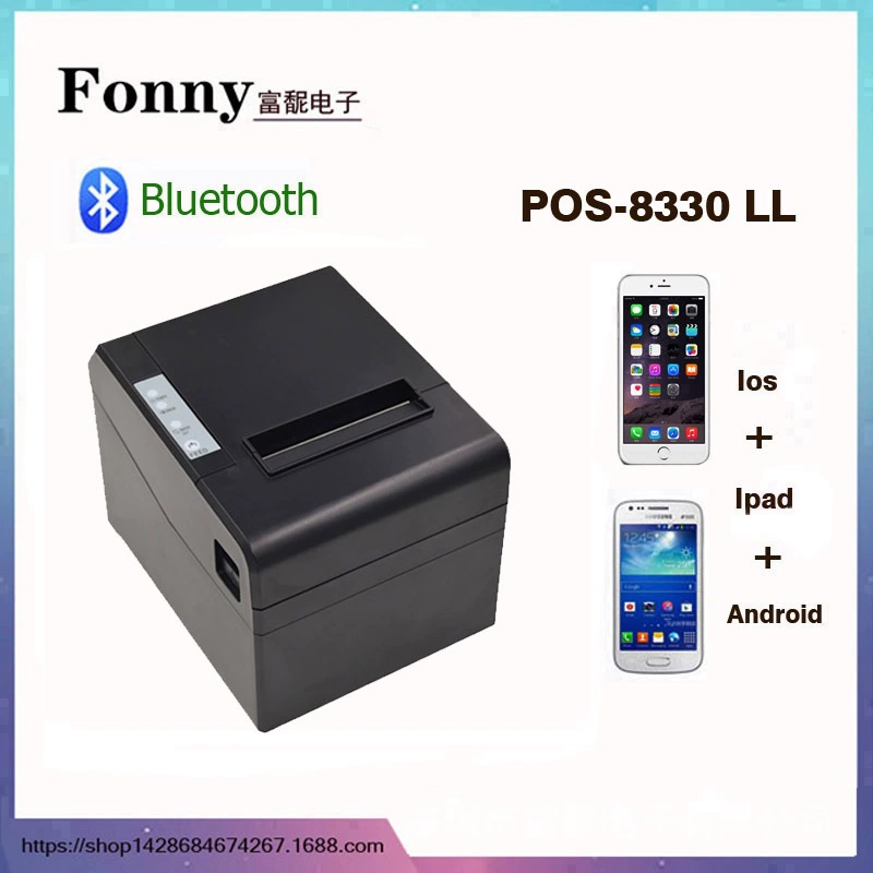 80 мм термопринтер счета автоматическая резка бумаги передний компьютер Bluetooth кассирный принтер