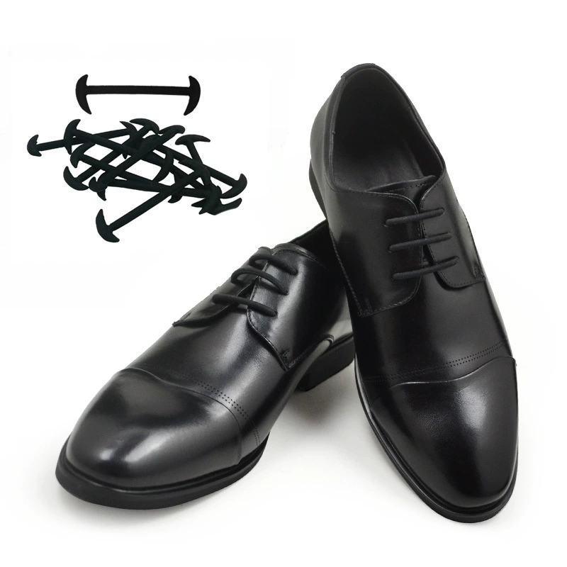 Silicone elastic shoelaces for leather shoes, (Cross-border trading), wholesale