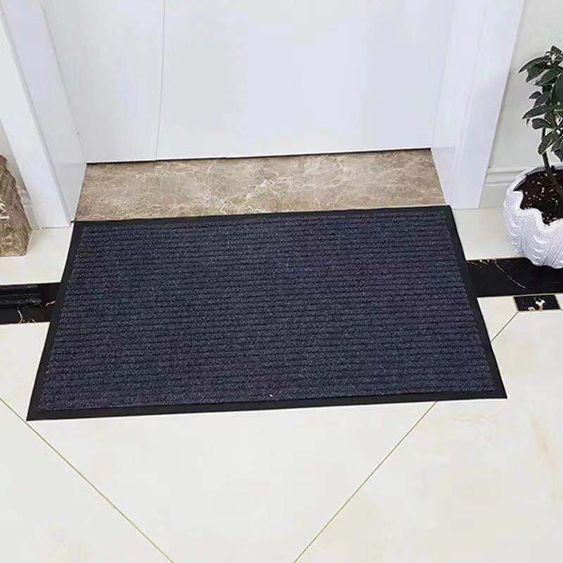 Pvc dobbeltstribet indgangsmåtte absorberende skridsikker_voghion.com