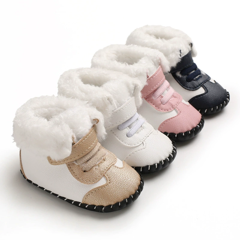 Babyshoes зимние 0-1 год мужские и женские детские ботинки на мягкой подошве плюс бархатные ботинки для малышей