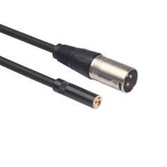 New Product 0.3M Full Copper Shielded Balanced Canon Cable 3.5mm Female to Canon Male Microphone Audio Cable