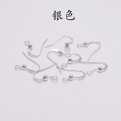 Cheap earring hook accessories DIY jewelry accessories large ear hook with bead ear hook curved ear hook gold silver