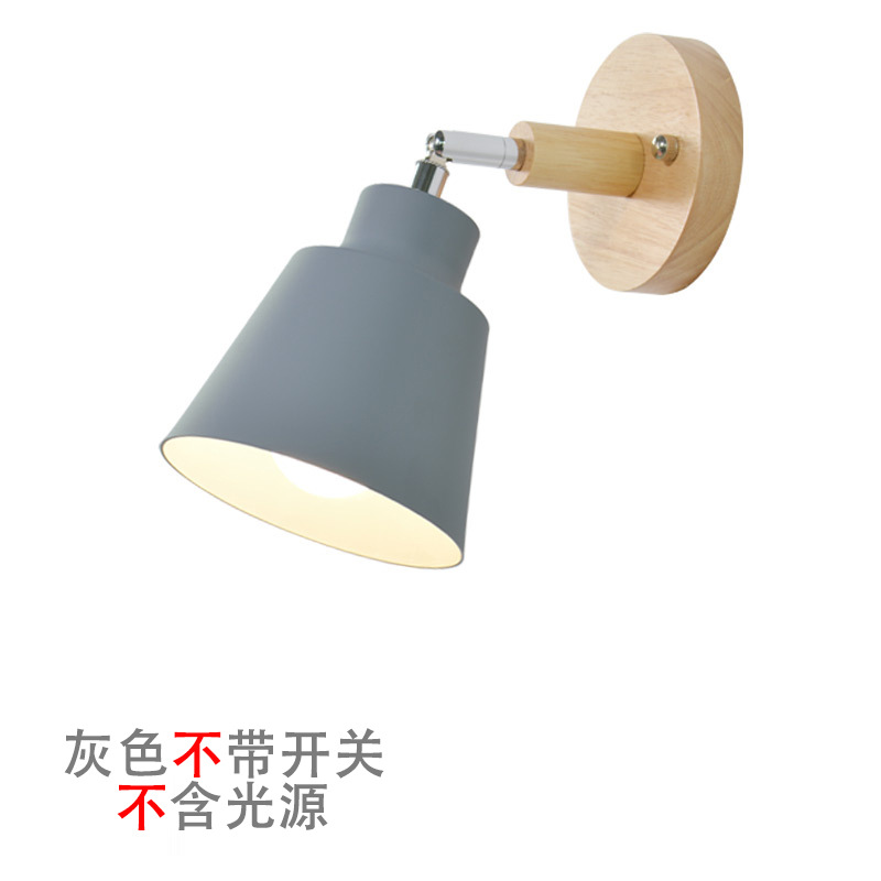 Moderno minimalista macaron lámpara de pared de noche interruptor de cremallera de madera Nordic comedor sala de estar decorativa lámpara de pared de fondo