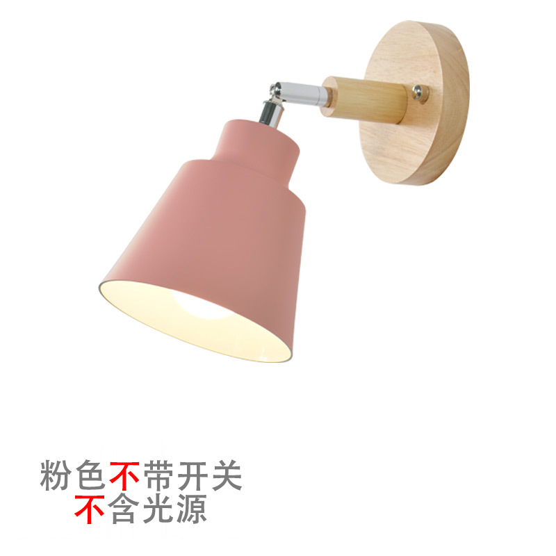 Moderno minimalista macaron lámpara de pared de noche interruptor de cremallera de madera Nordic comedor sala de estar decorativa lámpara de pared de fondo
