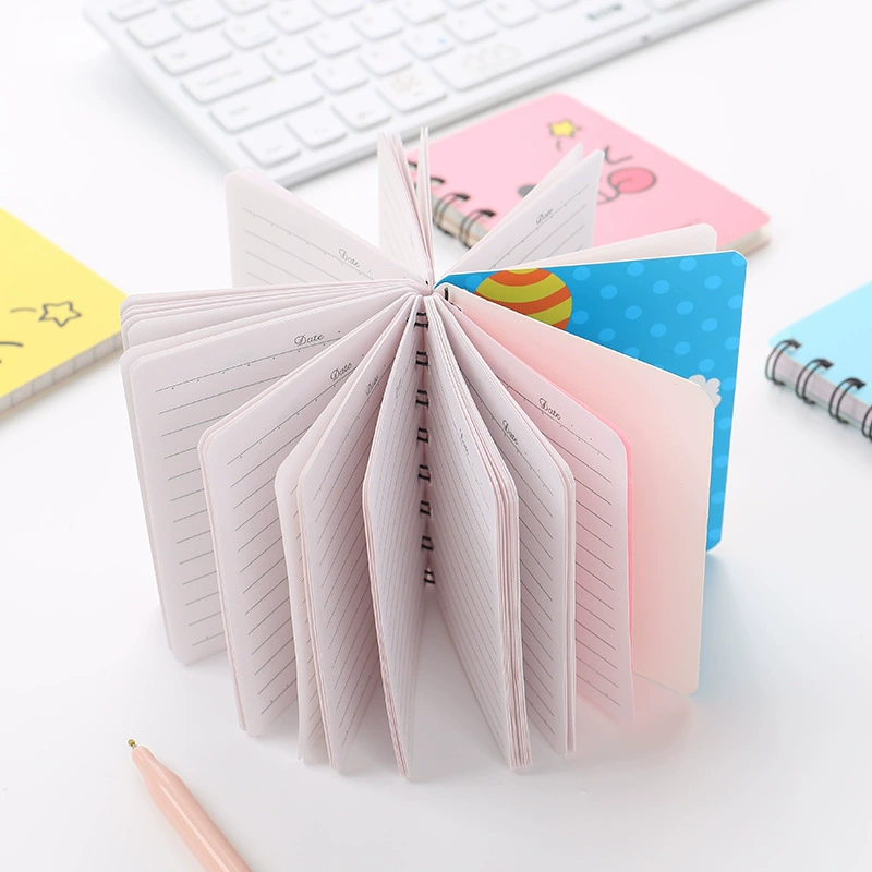 Мультяшной Notebook Mini 'Laptop' — Spiral Animal Covers, Portable A6-Style, Random Designs