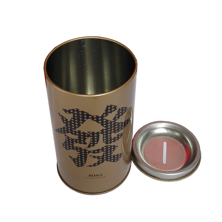 圆形存钱罐 钱币孔存钱罐 马口铁圆形储蓄罐 免费拿样