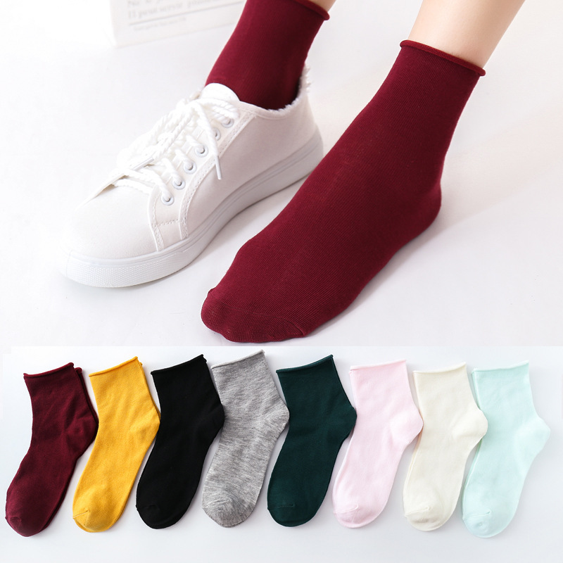 8 color socks wholesale candy color curling pile women's socks solid color tube socks color women's low top personality stockings 8 color socks wholesale candy color curling pile women's socks solid color tube socks color women's low top personality stockings