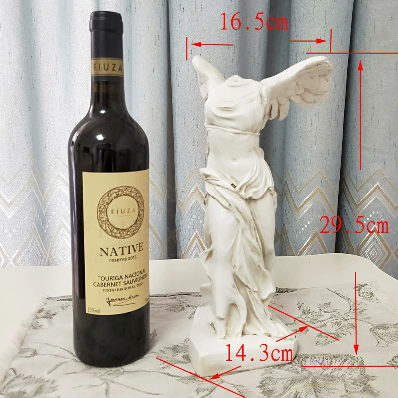 30cm High resin imitation gypsum Victory Goddess Statue Sculpture Sky Like Nordic Character Slash Desktop