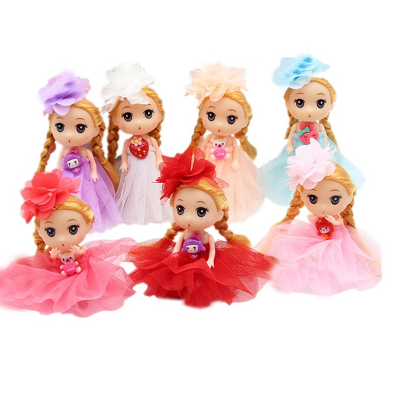Original design new girl 12cm wedding dress constant super camouflage girl doll bag decoration little Kelly keychain_voghion.com
