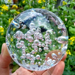 水晶気泡球築山球水晶園芸球工芸品置物ホテル装飾部品花鳥用品