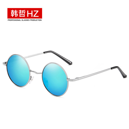 Retro polarized sunglasses, fashionable prince glasses, metal anti-UV sunglasses for driving wholesale, high-end sense for men and women