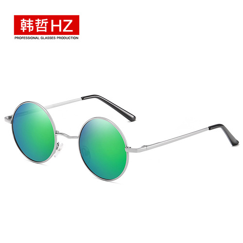 Retro polarized sunglasses, fashionable prince glasses, metal anti-UV sunglasses for driving wholesale, high-end sense for men and women