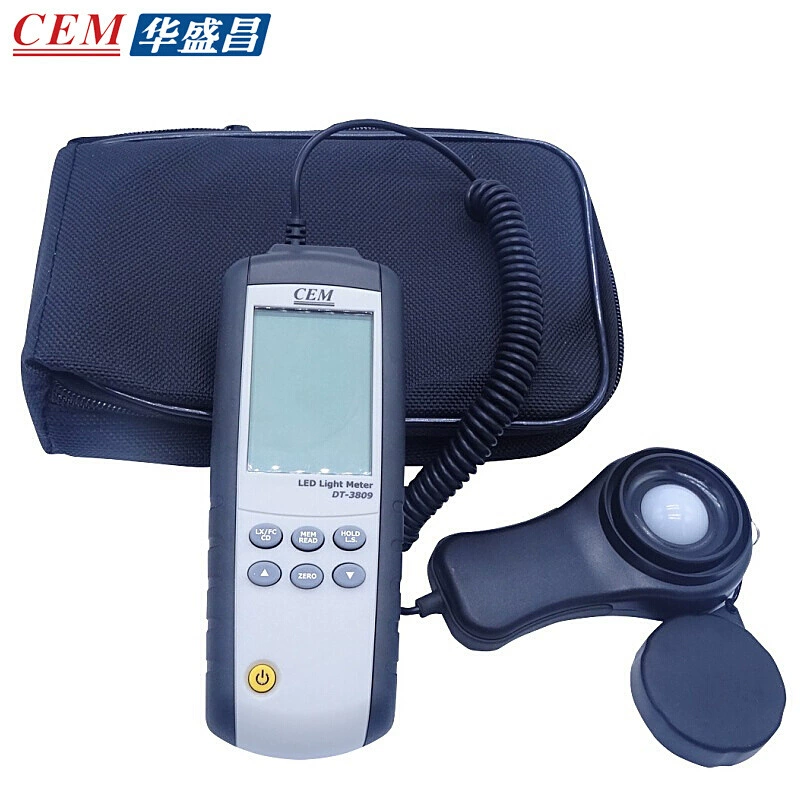 CEM luichang DT-3809 Иллюмометр Светодиодный тестер интенсивности света LUX/FC/CD Иллюмометр фотометр