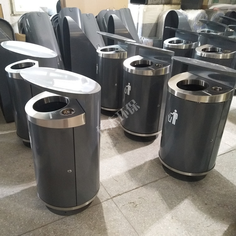 Shenzhen Municipal Road Trash Can Cylindrical Outdoor Other Garbage Collection Container Outdoor Steel Plate Garbage Trunk Shenzhen Municipal Road Trash Can Cylindrical Outdoor Other Garbage Collection Container Outdoor Steel Plate Garbage Trunk