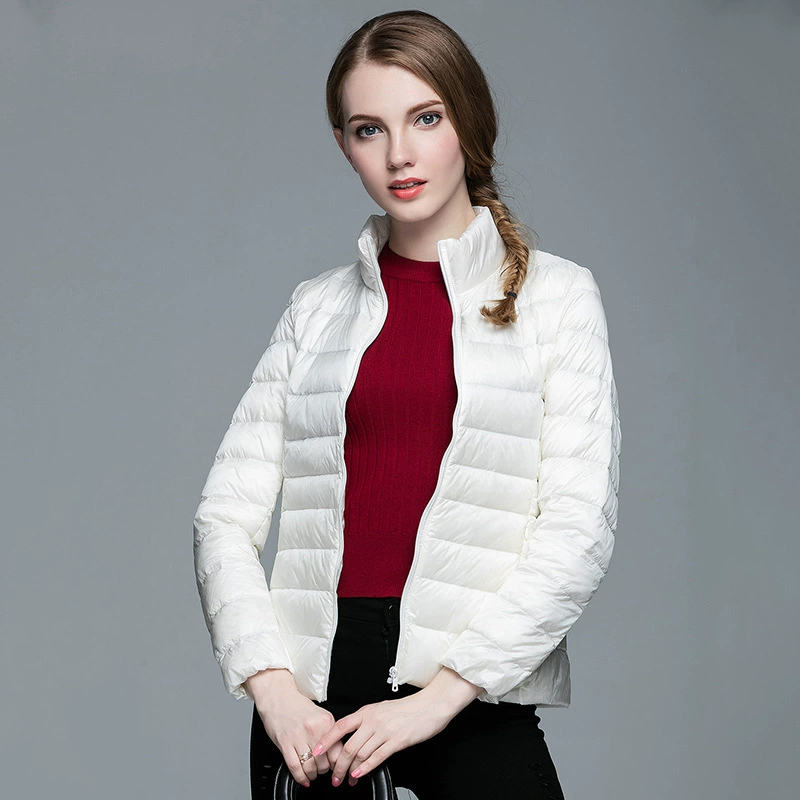 Легкий и тонкий укороченный пуховик, оптовая продажа, slim fit, плюс размер