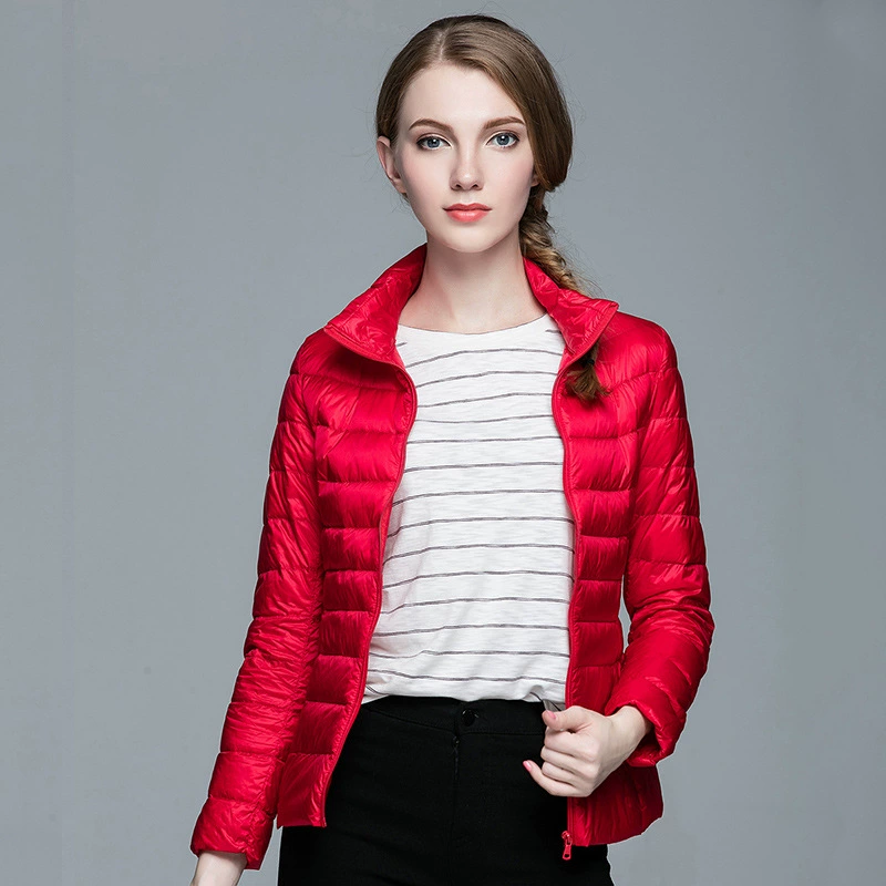 Легкий и тонкий укороченный пуховик, оптовая продажа, slim fit, плюс размер