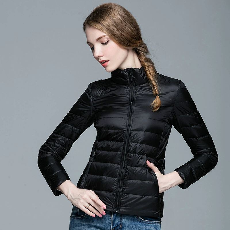 Легкий и тонкий укороченный пуховик, оптовая продажа, slim fit, плюс размер