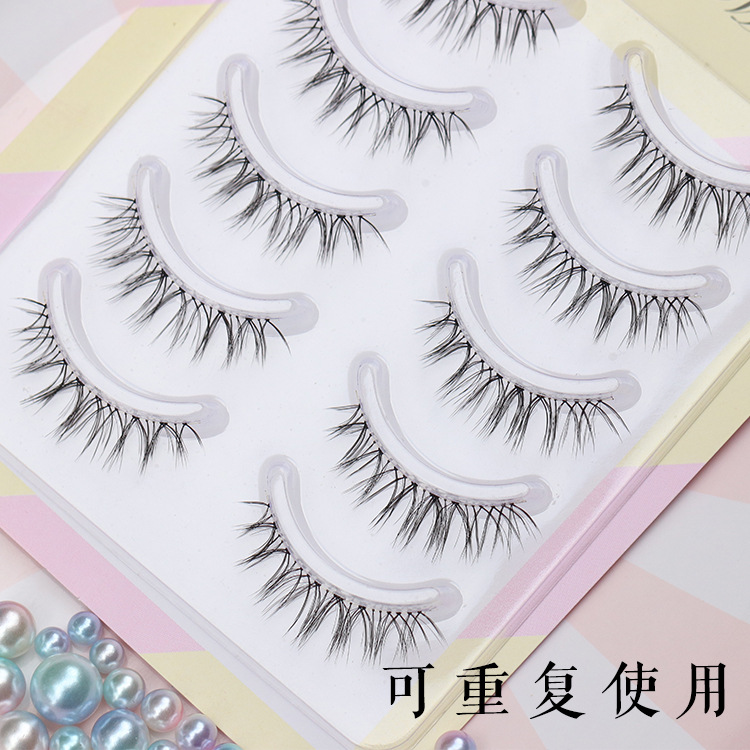 Menglu W-7 pestañas falsas pegatinas simulación sobrenatural femenina toda una pieza injerto Hada pequeño diablo tallo transparente