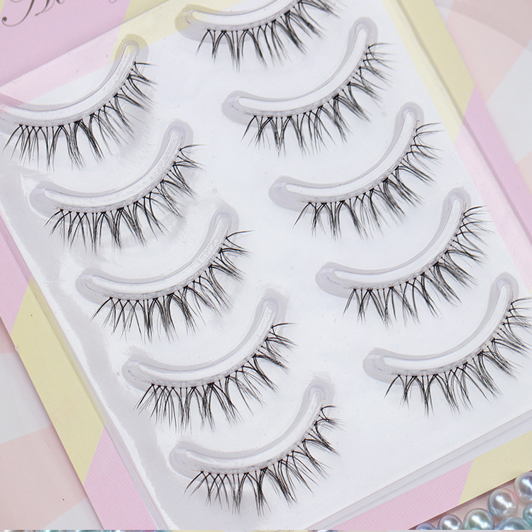 Menglu W-7 pestañas falsas pegatinas simulación sobrenatural femenina toda una pieza injerto Hada pequeño diablo tallo transparente