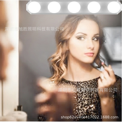 2021亞馬遜電商好萊塢鏡LED燈泡化妝鏡 三色光台式單面梳妝鏡定制