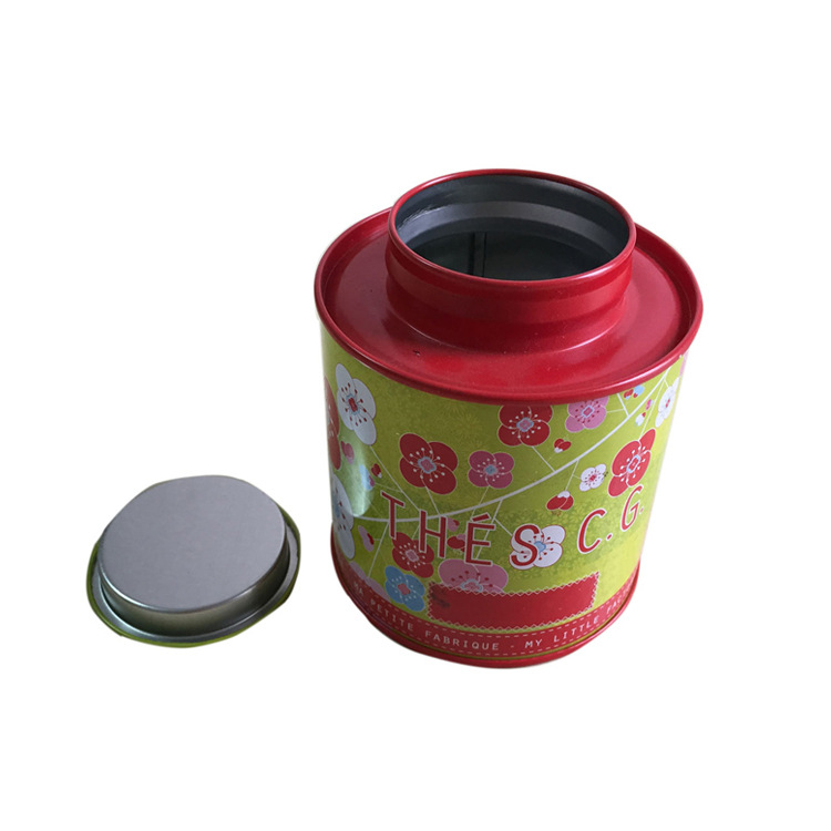 圆形多盖茶叶包装铁盒  个性化带内盖茶叶包装罐 红茶包装铁罐