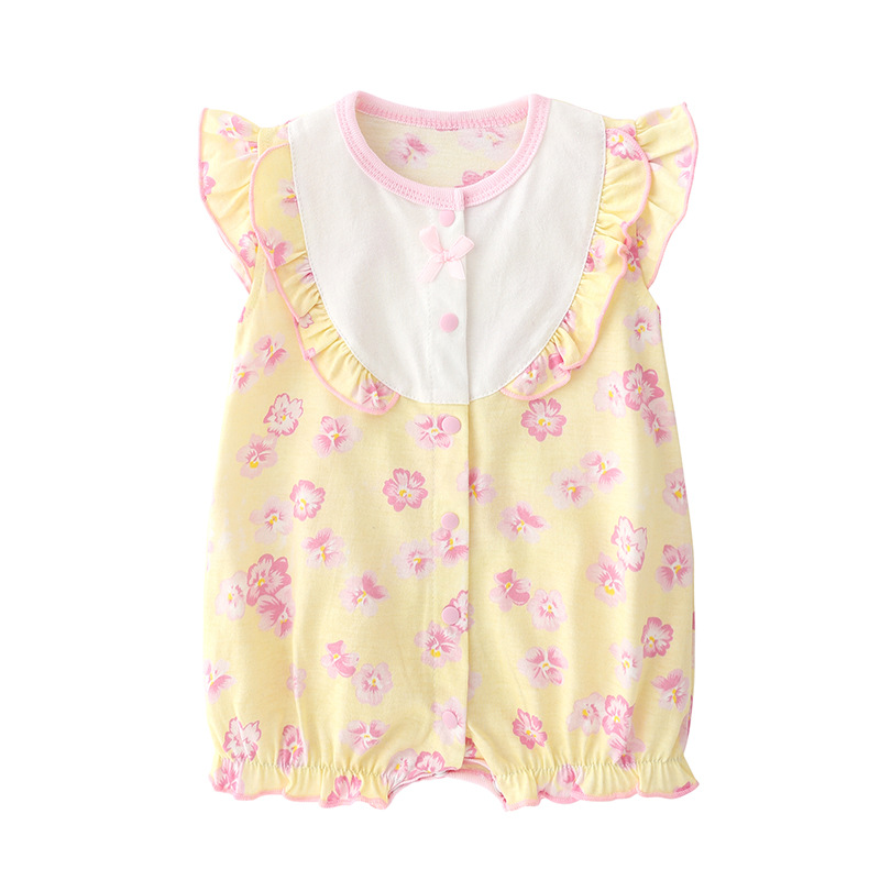 Yellow plum blossom short sleeve P689