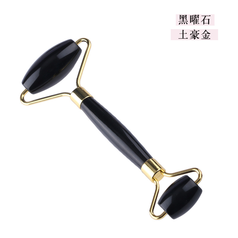 Rosa cristal Jade rodillo masajeador Opal belleza contenedor joya Amazon transfronteriza Jade rodillo fábrica al por mayor