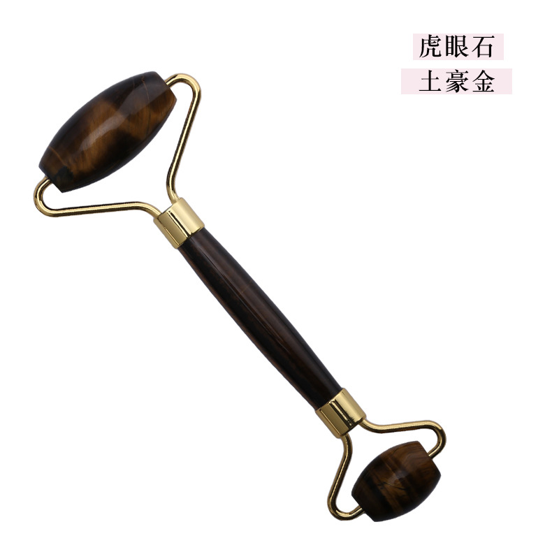 Rosa cristal Jade rodillo masajeador Opal belleza contenedor joya Amazon transfronteriza Jade rodillo fábrica al por mayor