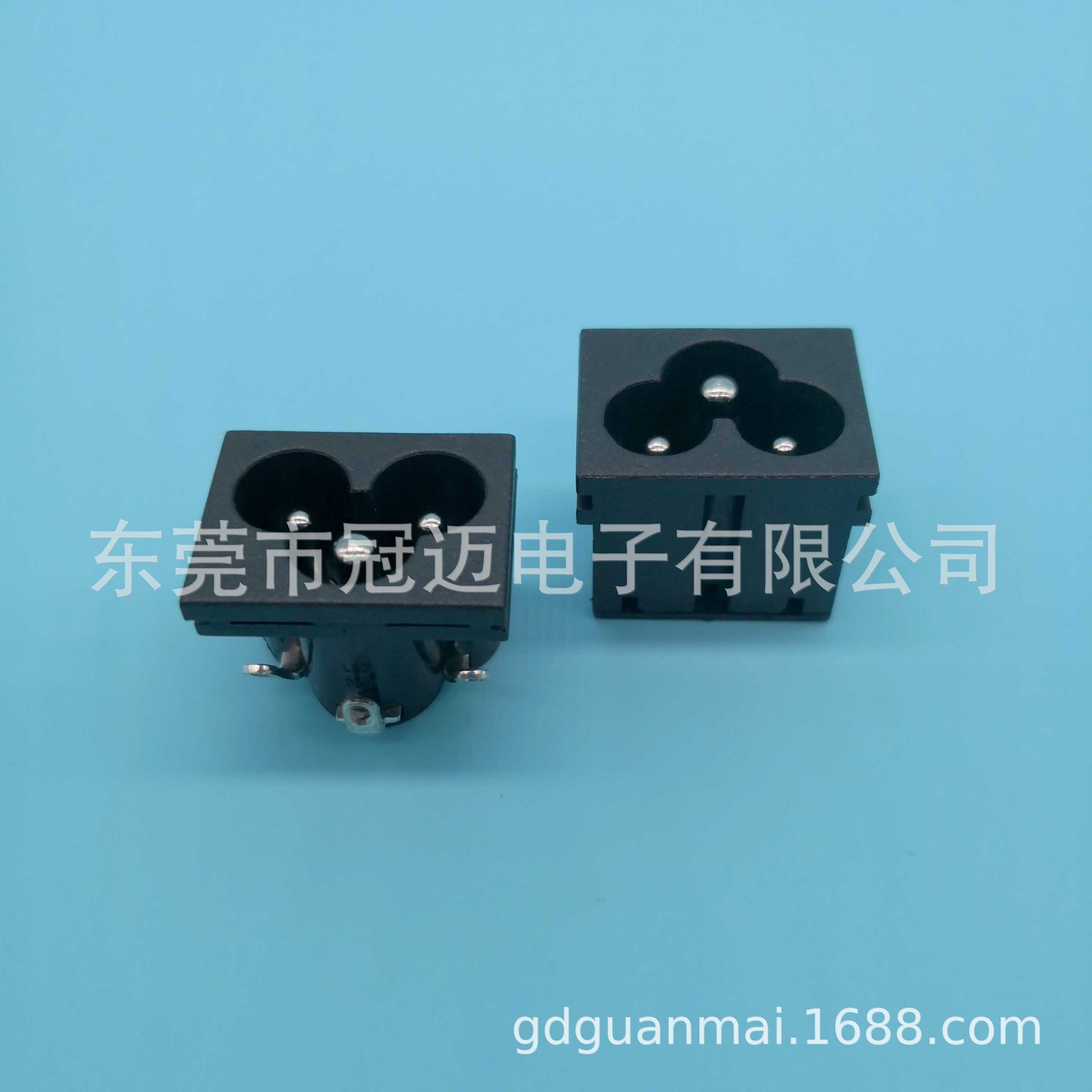 DB-6系列 C6型 梅花AC插座 焊线端子 22.5*17.5 适配器电源插座