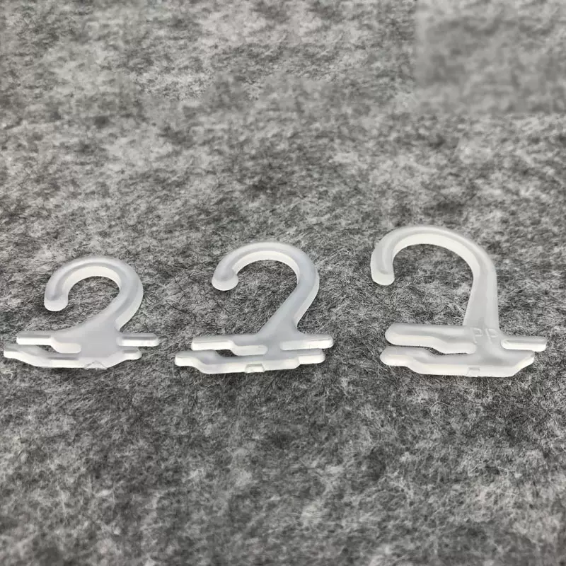 厂家直销袜子塑料挂钩手套袜子帽子包装钩透明黑色平钩小挂钩大号