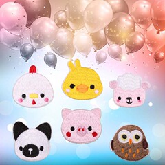 Embroidered patch with cartoon cute owl design for clothing decoration and applique patches