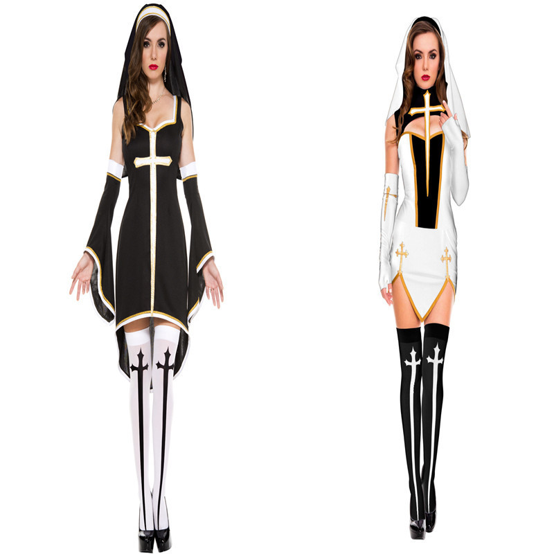 Halloween Costumes, Medieval Virgin Mary Costumes, Priest Clothes, Nun Costumes, Nightclub Stage Costumes